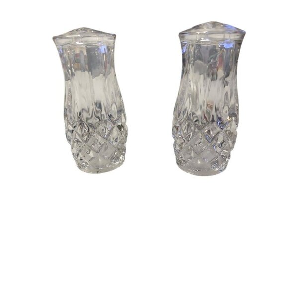 Gorham King Edward Collection Full Lead Crystal Salt & Pepper Shakers - 1980's - Picture 1 of 3